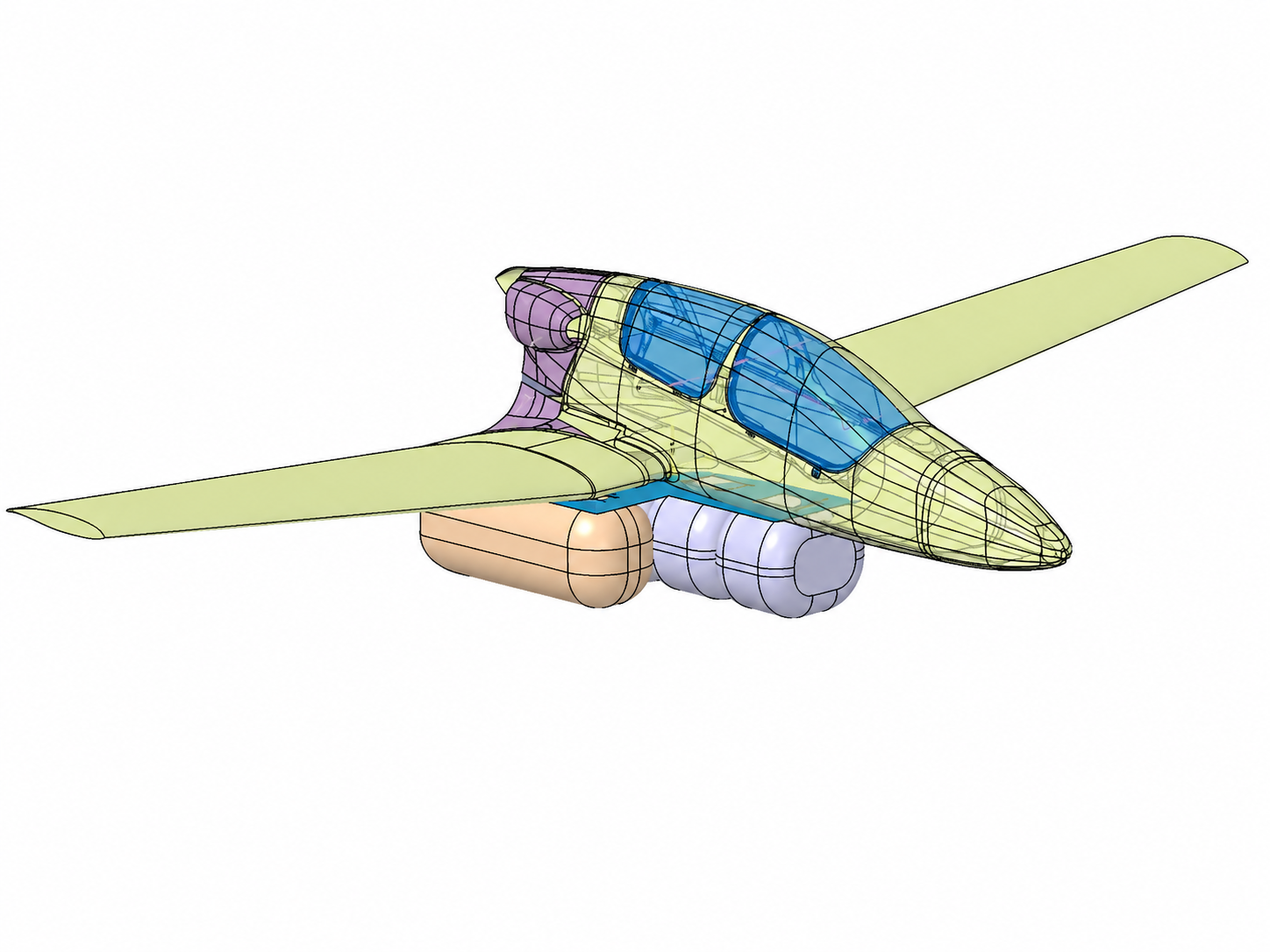 Fixed-wing RESBAG CAD configuration